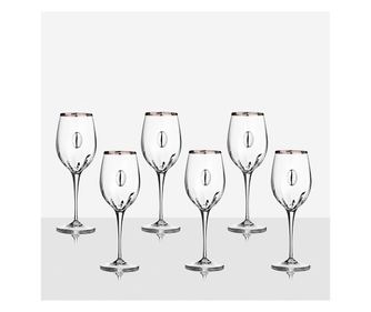 Сервиз 6 чаши за вино Monalisa wine 200ml