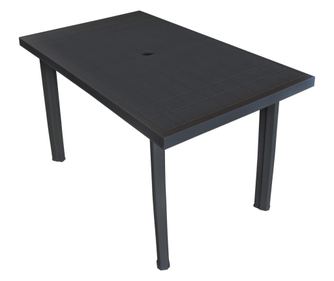 Masă de grădină, antracit, 126 x 76 x 72 cm, plastic