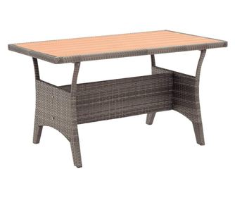 Masă de grădină, gri, 120x70x66 cm, poliratan