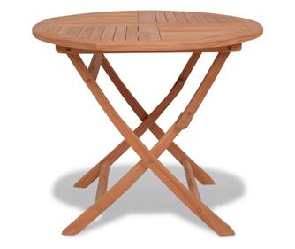 Zložljiva vrtna miza 85x76 cm trdna tikovina