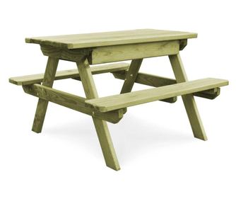 Маса за пикник с пейки, 90x90x58 см, импрегниран бор