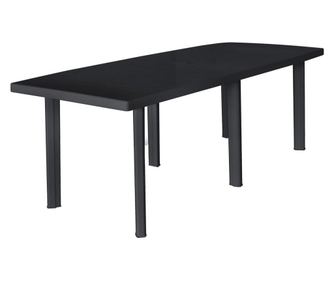 Masă de grădină, antracit, 216 x 90 x 72 cm, plastic