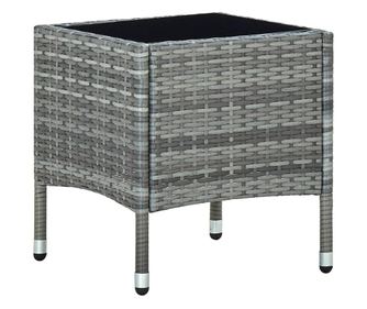 Masă de grădină, gri, 40x40x45 cm, poliratan