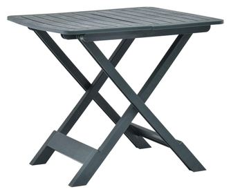 Zložljiva vrtna miza zelena 79x72x70 cm plastika