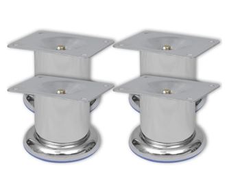 4 Okrugle Noge za Kauč Krom 60 mm