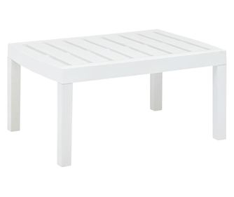 Vrtna mizica bela 78x55x38 cm plastična