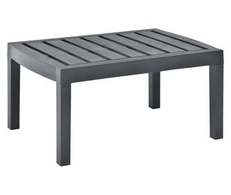 Vrtna mizica antracitna 78x55x38 cm plastična