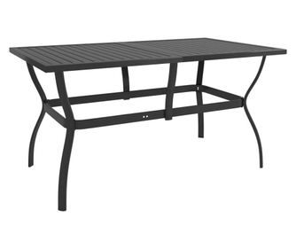 Vrtna miza antracitna 140x80x72 cm jeklo