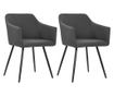 Kuhinjske stolice, 2 kom., tamno siva, tekstil