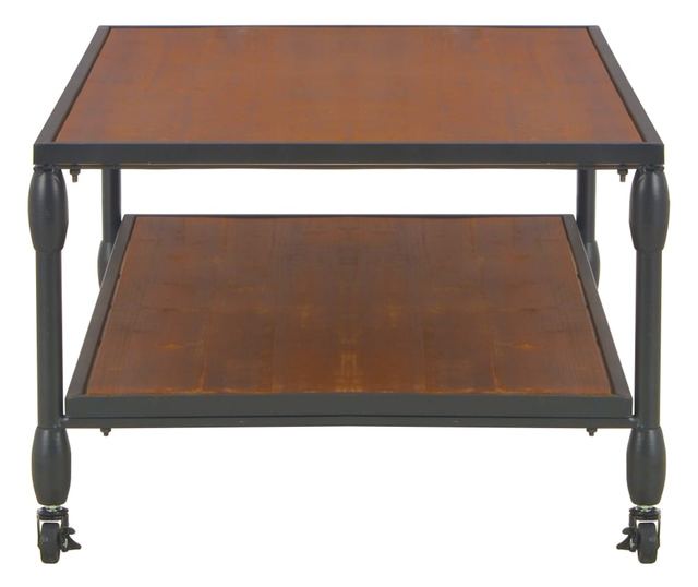 Stolić za kavu s policom, 120x60x40 cm, masivno drvo jele