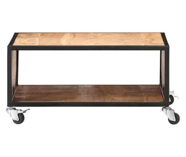 Stolić za kavu, 70 x 70 x 32 cm, masivno drvo akacije