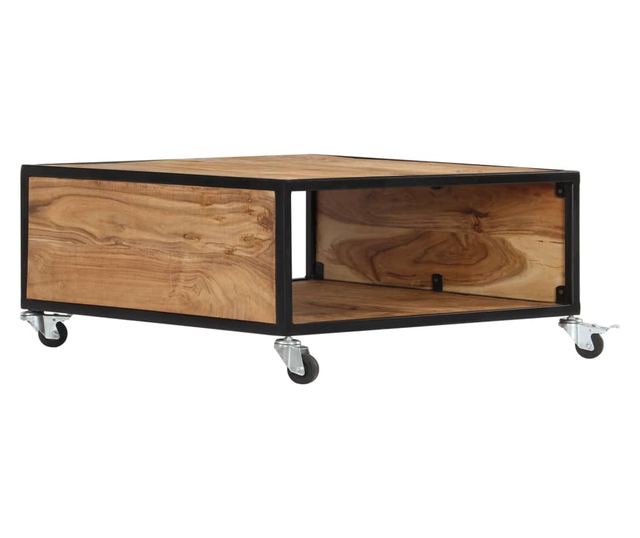 Stolić za kavu, 70 x 70 x 32 cm, masivno drvo akacije