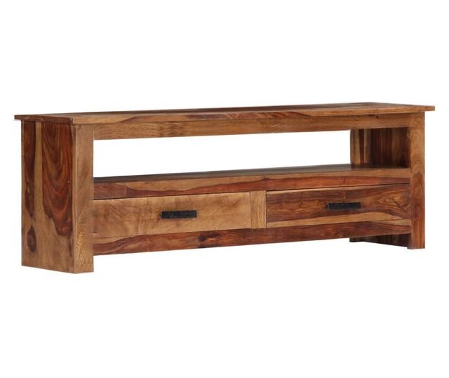 TV komoda, 118 x 30 x 40 cm, masivno drvo sheeshama
