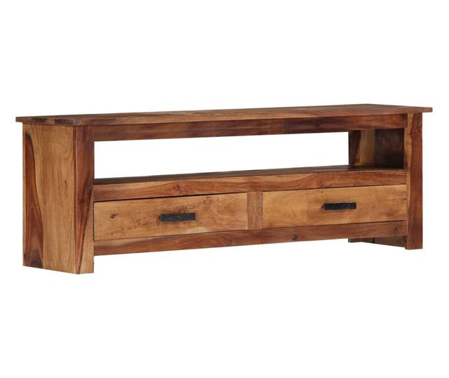 TV komoda, 118 x 30 x 40 cm, masivno drvo sheeshama