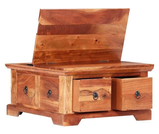 Stolić za kavu, 66 x 70 x 35 cm, masivno drvo akacije