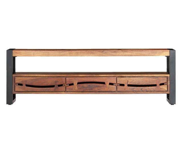 TV komoda, 140 x 30 x 45 cm, masivno drvo akacije