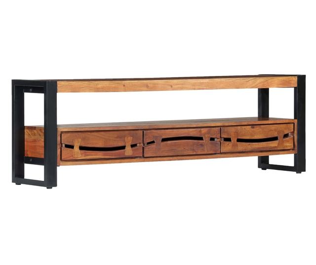 TV komoda, 140 x 30 x 45 cm, masivno drvo akacije