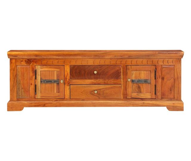 TV komoda, 119 x 30 x 40 cm, masivno drvo akacije