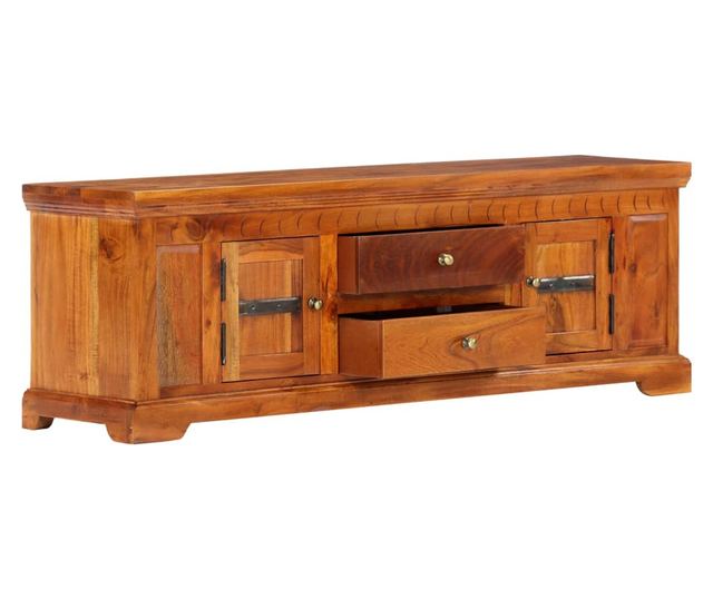 TV komoda, 119 x 30 x 40 cm, masivno drvo akacije