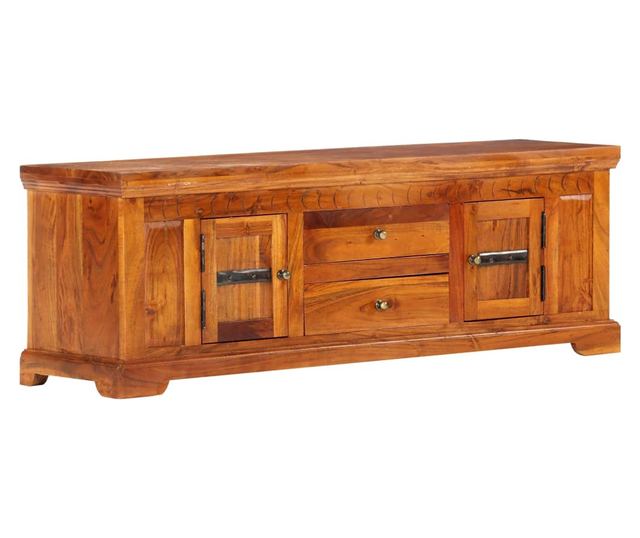 TV komoda, 119 x 30 x 40 cm, masivno drvo akacije