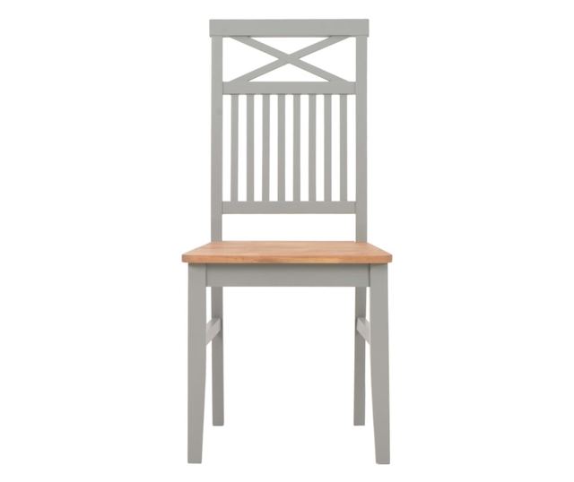 Kuhinjske stolice, 2 kom., siva, masivni hrast