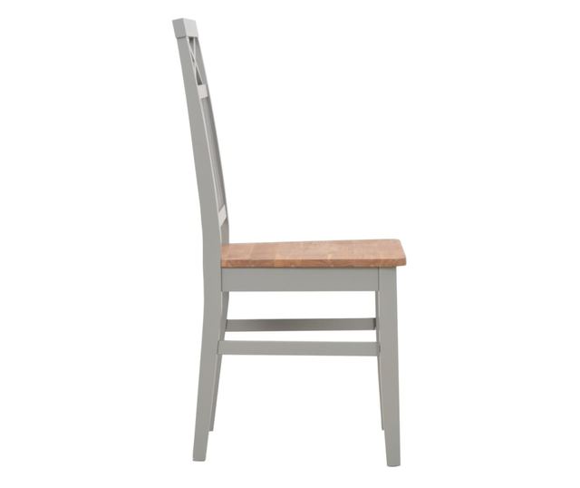 Kuhinjske stolice, 2 kom., siva, masivni hrast