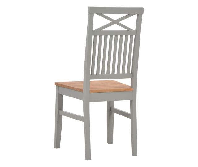 Kuhinjske stolice, 2 kom., siva, masivni hrast