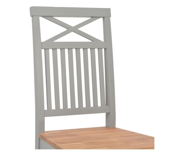 Kuhinjske stolice, 2 kom., siva, masivni hrast