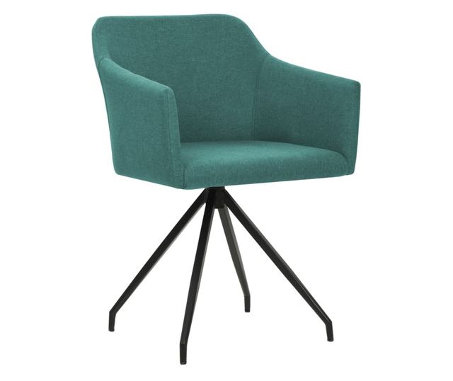 Zakretne kuhinjske stolice, 2 kom., zelene, tekstil