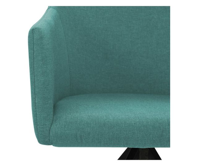 Zakretne kuhinjske stolice, 2 kom., zelene, tekstil