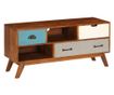 TV komoda s 3 ladice, 110x35x50 cm, masivno drvo akacije