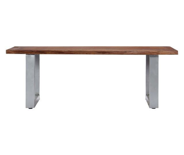 Stolić za kavu, prirodni rubovi, 115x60x40 cm, masivno drvo akacije