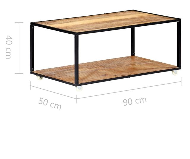 Stolić za kavu, 90 x 50 x 40 cm, reciklirano masivno drvo