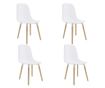 Kuhinjske stolice, 4 kom., bijele, plastika