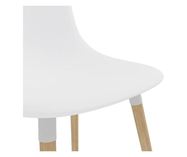 Kuhinjske stolice, 6 kom., bijele, plastika