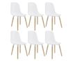 Kuhinjske stolice, 6 kom., bijele, plastika