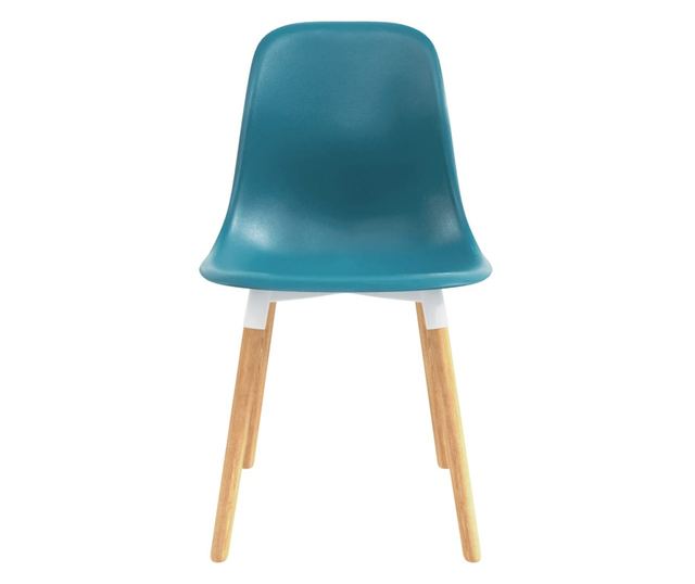 Kuhinjske stolice, 2 kom., tirkizne, plastika