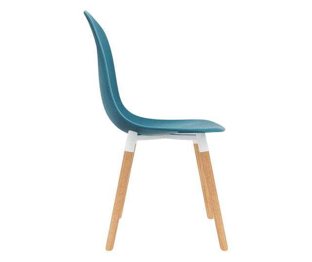 Kuhinjske stolice, 2 kom., tirkizne, plastika