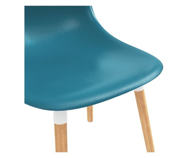 Kuhinjske stolice, 2 kom., tirkizne, plastika