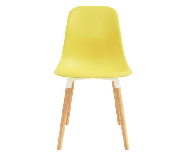 Kuhinjske stolice, 2 kom., žute, plastika