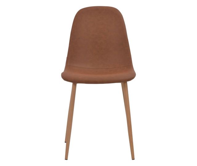 Kuhinjske stolice, 2 kom., smeđe, umjetna koža