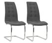 Kuhinjske stolice, 2 kom., tamno siva, tekstil