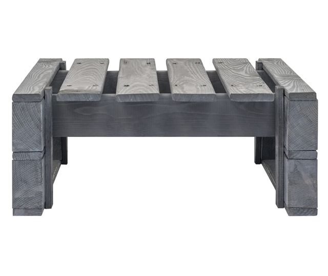 Vrtna klupa od paleta, siva, tretirano borovo drvo