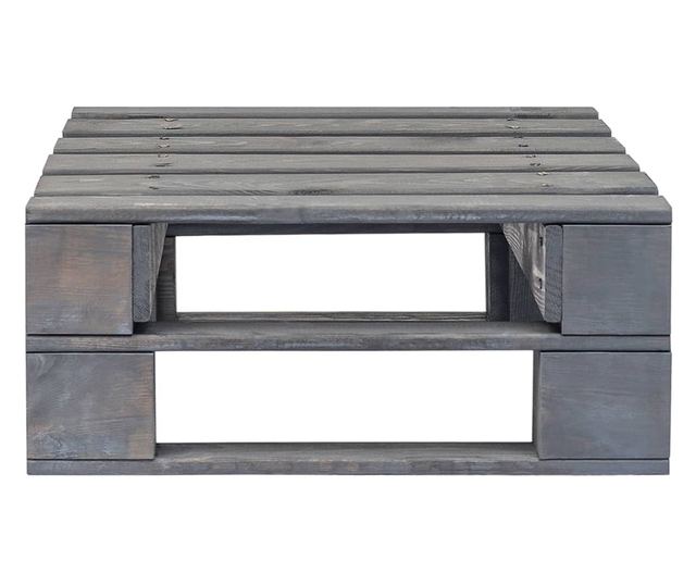 Vrtna klupa od paleta, siva, tretirano borovo drvo