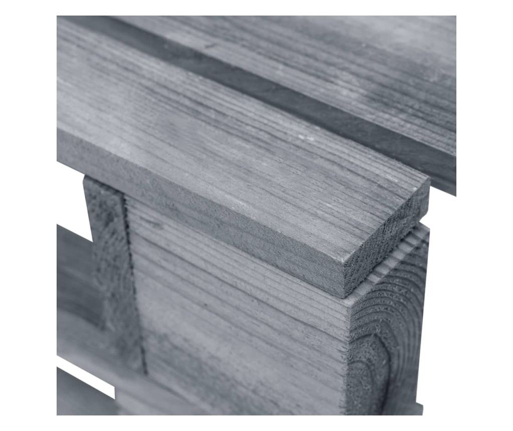 Tabureti od vrtnih paleta, sivi, tretirani bor. - 5