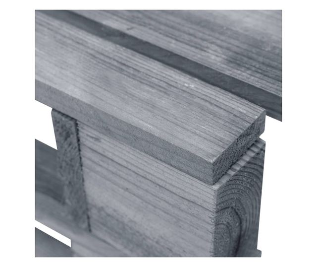 Vrtna klupa od paleta, siva, tretirano borovo drvo