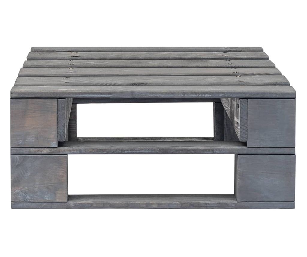 Tabureti od vrtnih paleta, sivi, tretirani bor. - 4