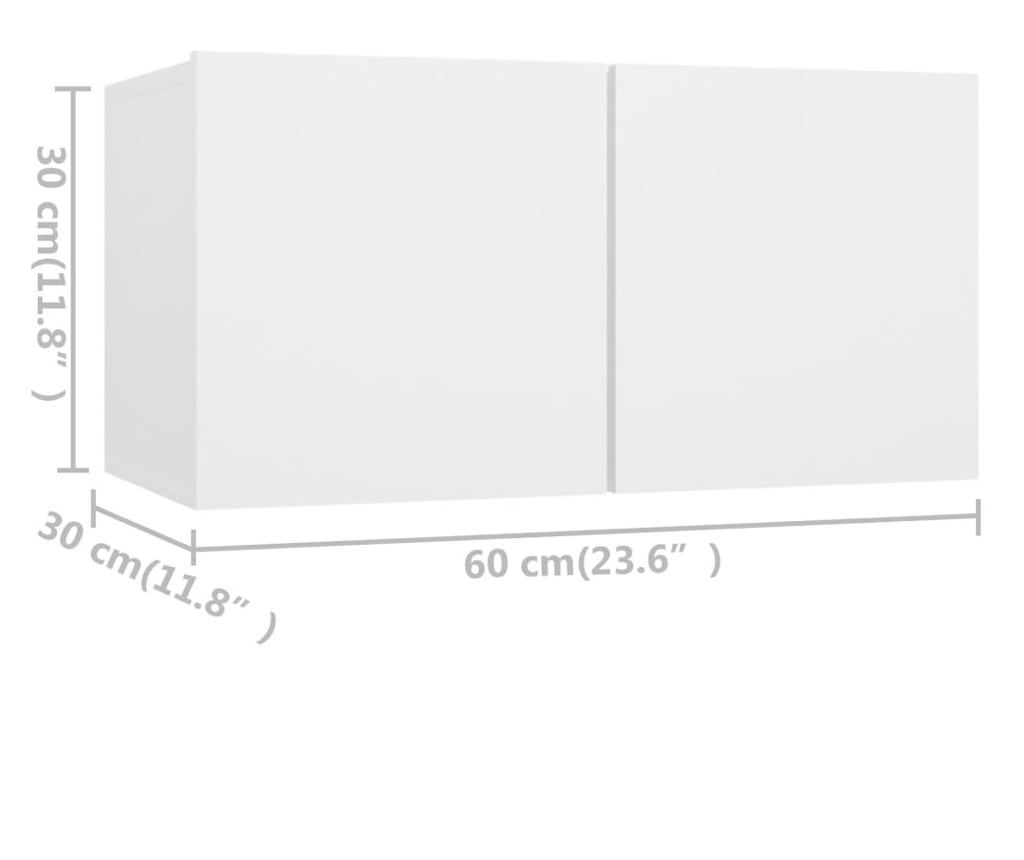 Set TV ormarića, 7 komada, bijela, PAL - 12