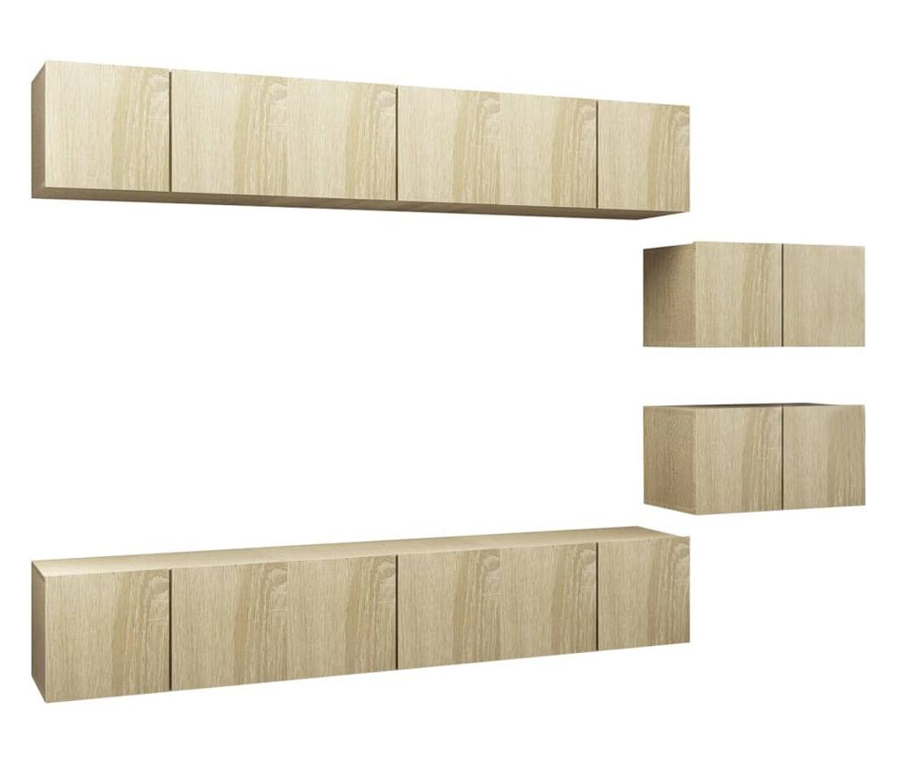 Set TV ormara, 8 komada, sonoma hrast, iverica - 2