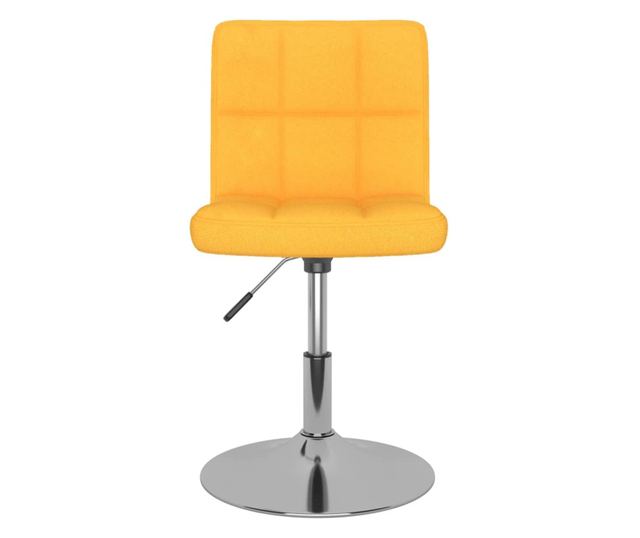Zakretne kuhinjske stolice, 2 kom., žute, tekstil